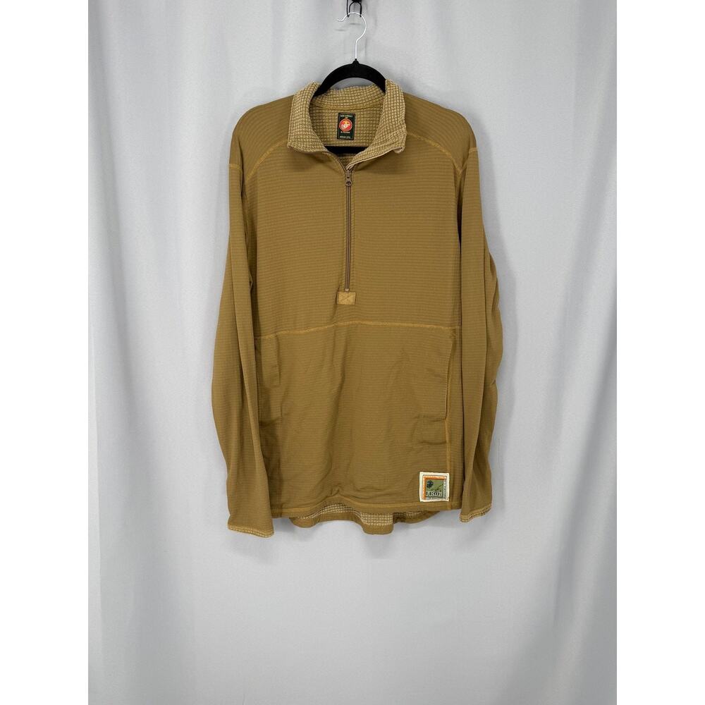 Peckham Shirt Mens MT Brown FROG Flame Resistant 1/4 Zip Thermal Pullover